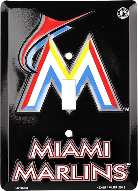 HangTime MLB Miami Marlins 4x6 Single Light Switch Cover