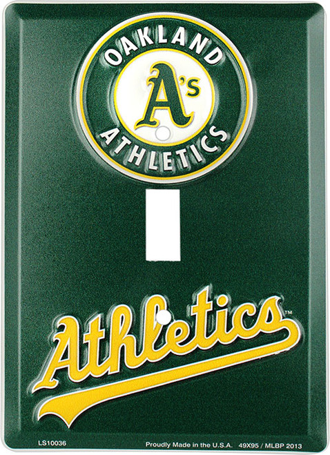 HangTime MLB Oakland Athletics 4x6 Single Light Switch Cover