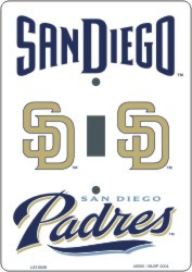 HangTime MLB San Diego Padres 4x6 Single Light Switch Cover