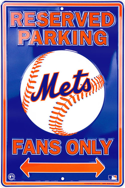 HangTime New York Mets - Mets Fan Parking Only - Parking Sign