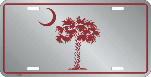 HangTime South Carolina -  Palmetto Moon License Plate - Moon Garnet