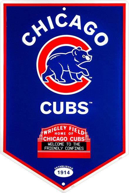 HangTime Chicago Cubs Wrigley Field 12x18 Banner Sign