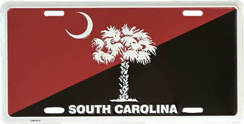 HangTime South Carolina - Palmetto Moon License Plate - Garnet-Black