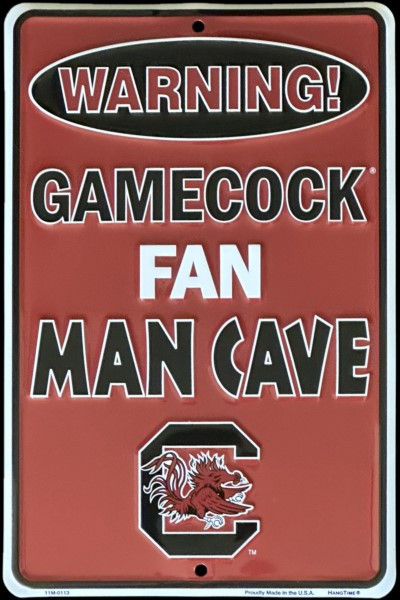 HangTime University of South Carolina - South Carolilna Gamecocks - Man Cave 8 x12 inch Parking Sign