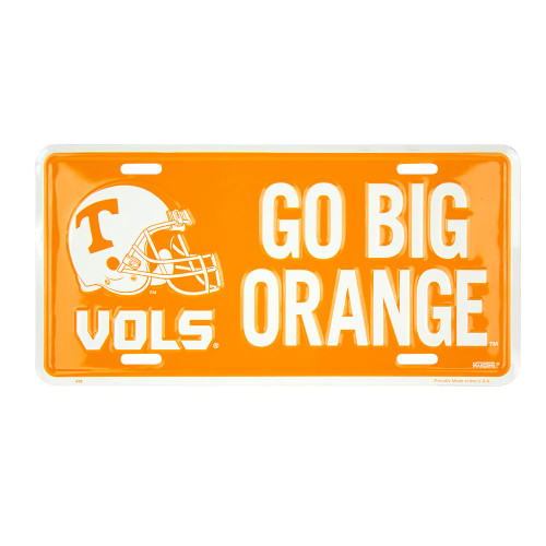 HangTime University of Tennessee - Tennessee Volunteers - GO BIG ORANGE License Plate