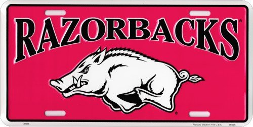 HangTime University of Arkansas - Arkansas Razorbacks 6x12 License Plate
