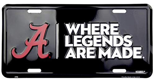 HangTime University of Alabama - Alabama Where Legends Are Made 6x12 License Plate
