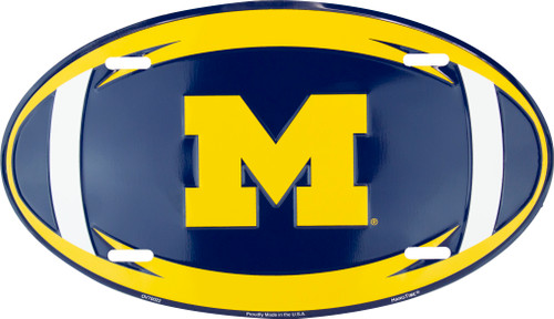 HangTime University of Michigan - Michigan Wolverines 7x12 Oval Plate