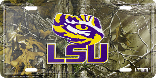 HangTime Louisiana State University - LSU Tigers 6x12 CAMO License Plate