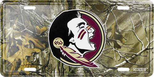 HangTime Florida State University - FSU Seminoles 6x12 CAMO License Plate