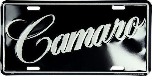 HangTime CAMARO on Black 6x12 inch License Plate