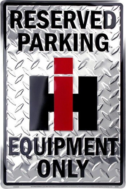 HangTime International Equipment Parking Only on Diamond Background 12x18 Parking Sign