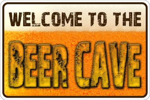 HangTime Welcome to the Beer Cave 8x12 Sign