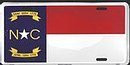 HangTime North Carolina State Flag 6x12 License Plate