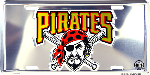 HangTime MLB Pittsburgh Pirates 6x12 Super Stock License Plate