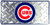 HangTime MLB Chicago Cubs 6x12 License Plate Diamond Background