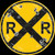 HangTime Railroad Crossing Sign with "Bullet Holes" 12 inch Circle Sign