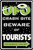 HangTime UFO Crash Site Tourists 8x12 parking sign