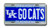 UK GO CATS 6 x 12 Embossed aluminum license plate