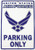 HangTime US Air Force Parking Only 12x18 inch Parking Sign