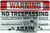 HangTime WARNING NO TRESPASSING 12 x 18 inch corrugated sign