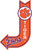 HangTime Clemson University - Clemson Tigers 17.5 x 11.5 J Arrow Sign
