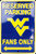 HangTime University of West Virginia - West Virginia Mountaineers - Reserved Parking Fans Only Parking Sign