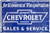HangTime Chevrolet Sales & Service Nostalgia 12x18 Parking Sign