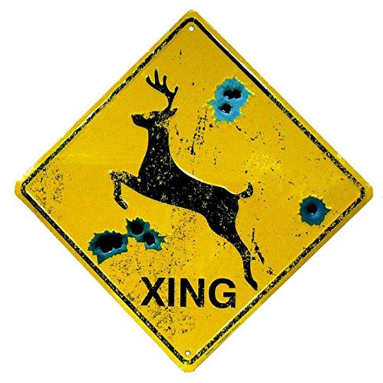 Hangtime Deer Crossing 12x12 Crossing Sign