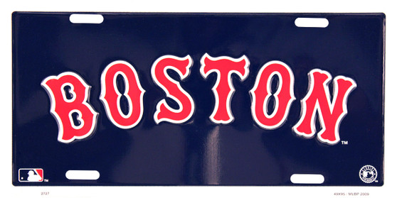 Hangtime MLB Boston Red Sox BOSTON 6x12 Classic License Plate