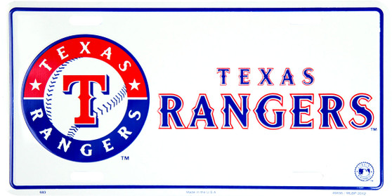 Hangtime MLB Texas Rangers 6x12 Classic License Plate