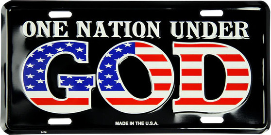 Hangtime One Nation Under God 6x12 License Plate