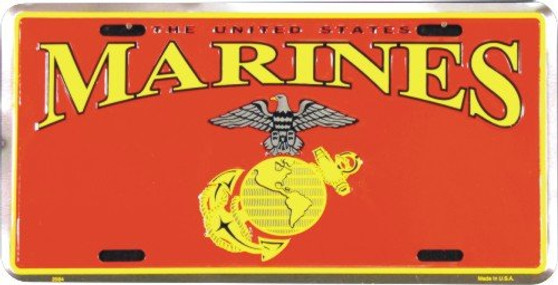 Hangtime US Marines 6x12 License Plate