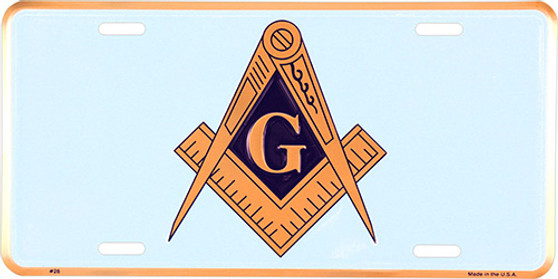 Hangtime Masonic Emblem 6x12 License Plate