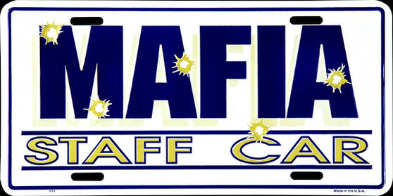 Hangtime Mafia Staff Car 6x12 License Plate