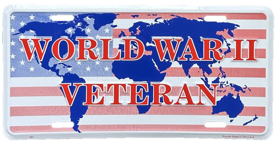 Hangtime World War II Veterans 6x12 License Plate