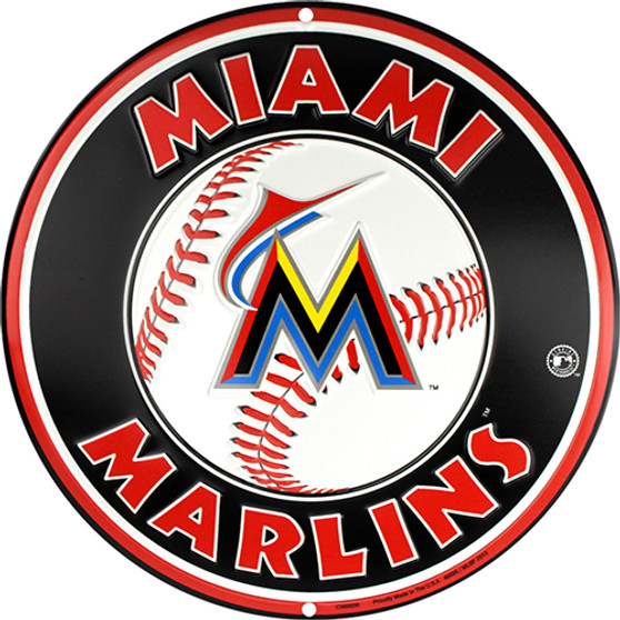 Hangtime MLB Miami Marlins 12 inch Circle Sign