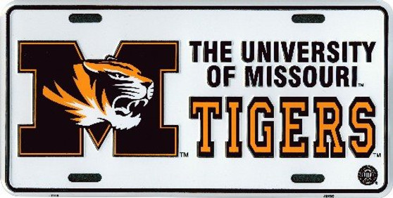 Hangtime Missouri Tigers 6x12 License Plate