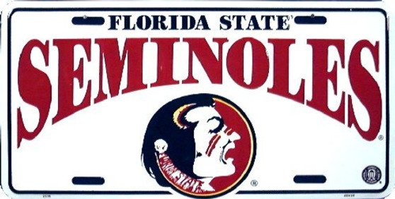 Hangtime Florida State University - FSU Seminoles 6x12 License Plate