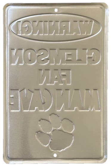 Hangtime Clemson Fan Man Cave 8x12 Parking Sign