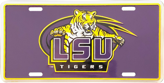 Hangtime Louisiana State University - LSU Tigers 6x12 License Plate with Tiger