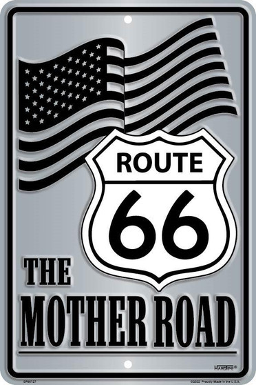 Hangtime Route 66 The Mother Road 8x12 Parking Sign