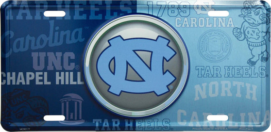 Hangtime  University of North Carolina - UNC Tarheels - Bullseye Style License Plate