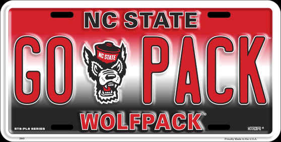 Hangtime North Carolina State - NC State Wolfpack - GO PACK License Plate