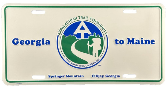 Hangtime Georgia to Maine Appalachian Trail 6x12 inch license plate