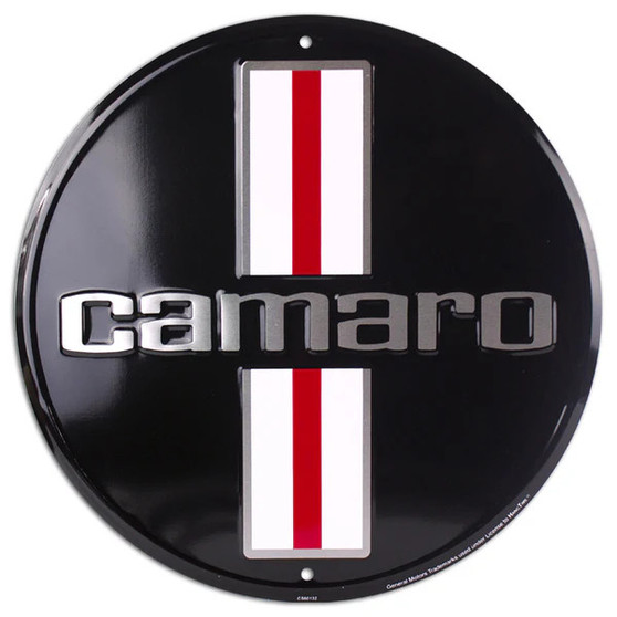 Hangtime Camaro Emblem -Black - 12 inch circle sign