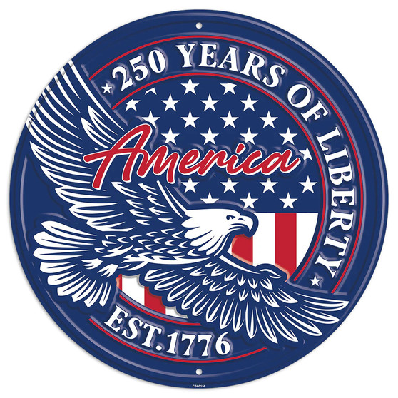 HangTime America 250 Years of Liberty 12 inch Circle Sign