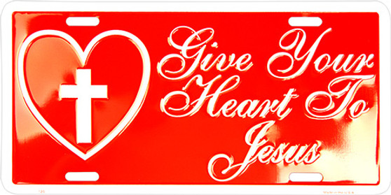 Hangtime Give your Heart to Jesus Religious license plate