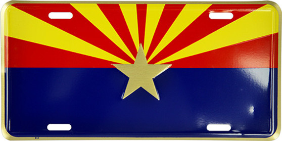 Hangtime Arizona Startburst State Flag 6x12 License Plate