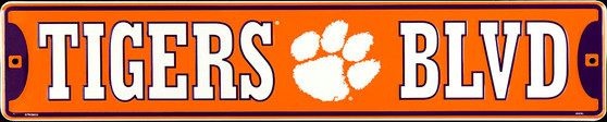 Hangtime Clemson University - Clemson Tigers Street Sign - TIGERS BLVD